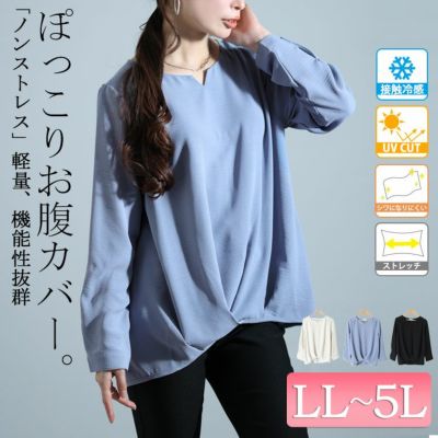 大きいサイズ レディース キーネックタケノコタックブラウス　cpdai-640346 【メール便可】