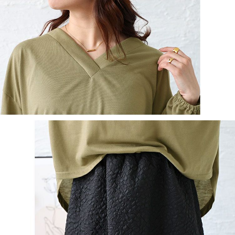 大きいサイズ レディース フクレジャガードドッキングワンピース　fem-457