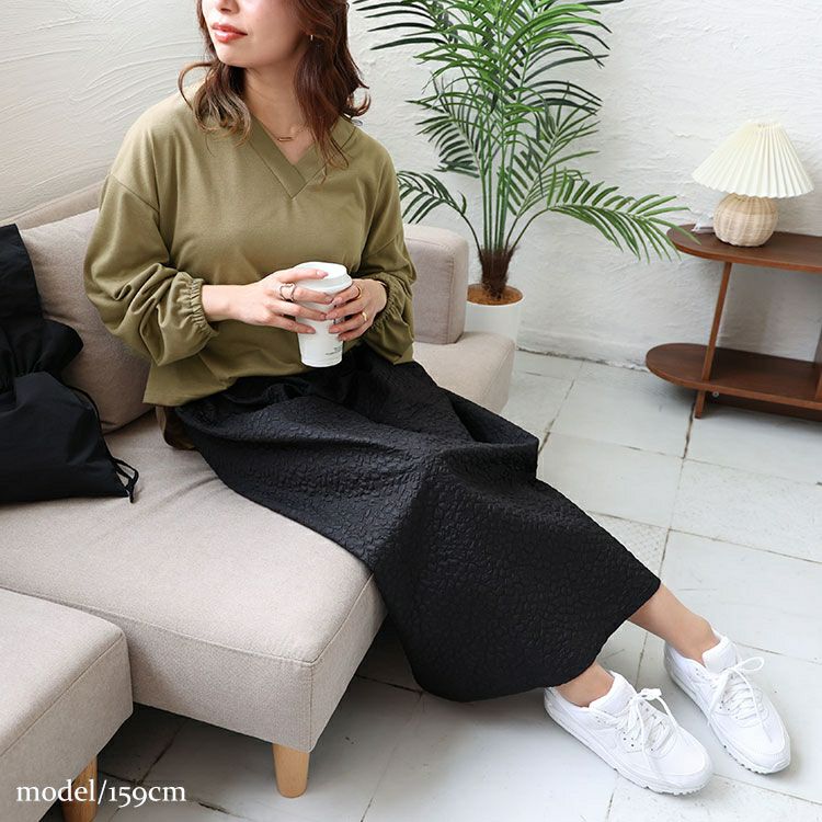 大きいサイズ レディース フクレジャガードドッキングワンピース　fem-457