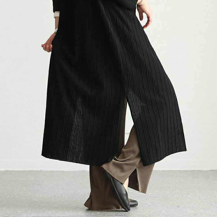 大きいサイズ レディース ストライプジャガードロングカーディガン　cast-5542022