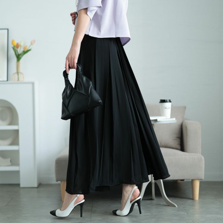 大きいサイズ レディース フレアプリーツスカート　jp488