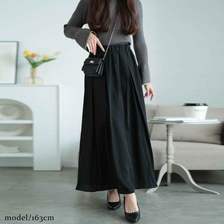大きいサイズ レディース フレアプリーツスカート　jp488