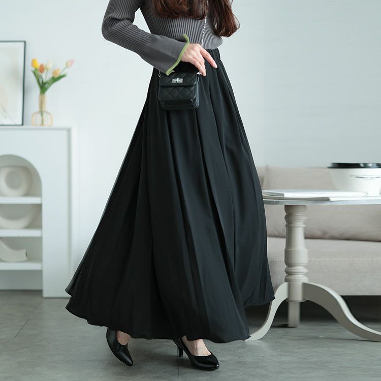 大きいサイズ レディース フレアプリーツスカート　jp488