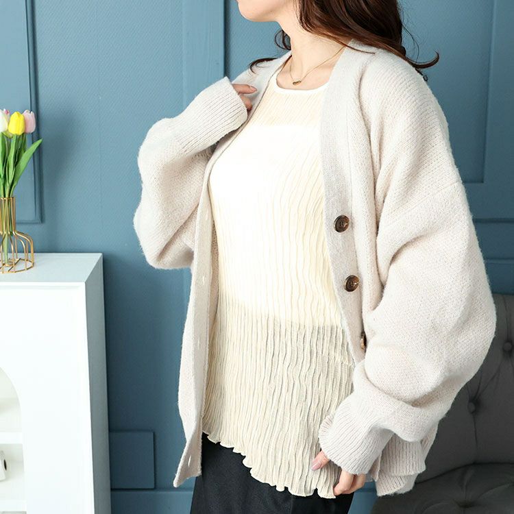 大きいサイズ レディース フレアスリーブワッシャープリーツプルオーバー　maru-6742 【メール便可】