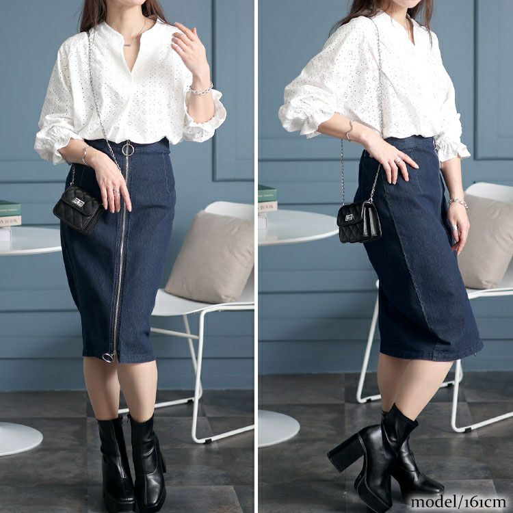 大きいサイズ レディース ストレッチレースドルマンブラウス　maru-6737