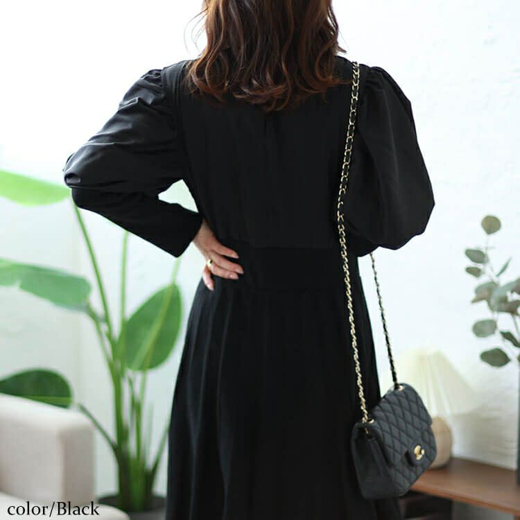 大きいサイズ レディース 異素材パワーショルダーニットワンピース　jps030 【ゆうパケット可】