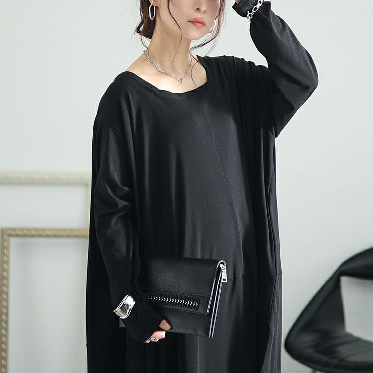 大きいサイズ レディース ボリュームコクーンワンピース　kt-7824510