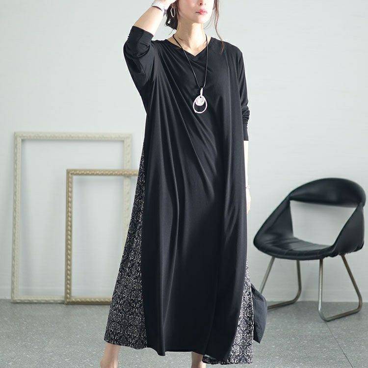 大きいサイズ レディース アラベスク柄切替えAラインワンピース　kt-7824650