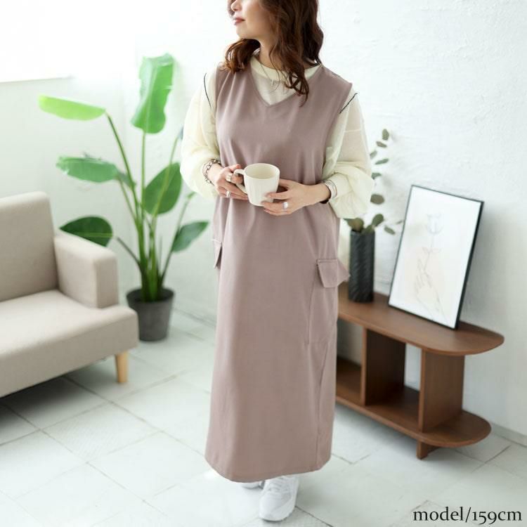 大きいサイズ レディース クロップドシアーニット＆ジャンスカ2点セット　cros-240032 オフホワイト