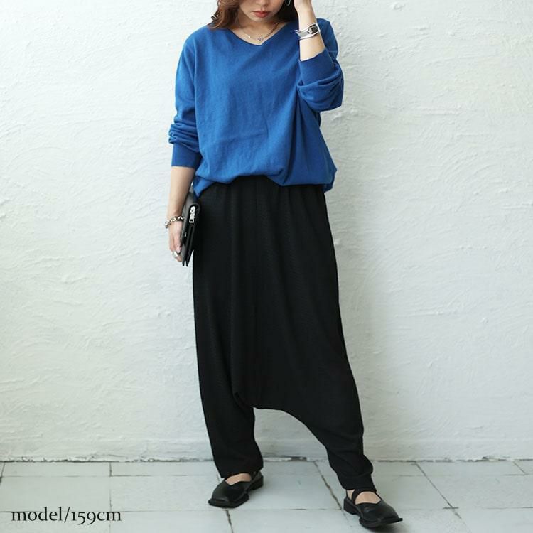 大きいサイズ レディース ハマーサルエルパンツ　fem-452 ブラック