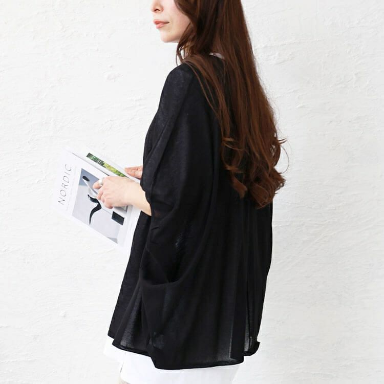 大きいサイズ レディース パールボタンシアードルマンカーディガン　bro-0038