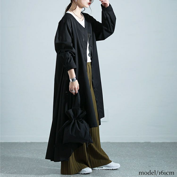 大きいサイズ レディース フィッシュテールVネックワンピース　nw-24003