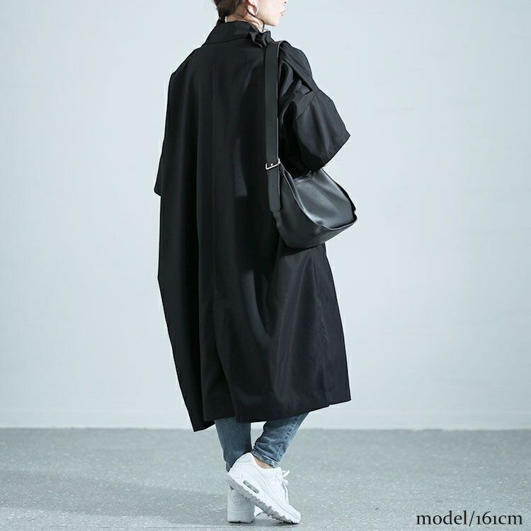 大きいサイズ レディース コート風シャツワンピース　nw-24001