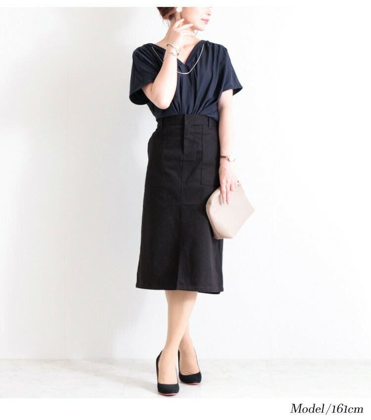 大きいサイズ レディース 接触冷感ネックレス付きVネックトップス　mncut-102194