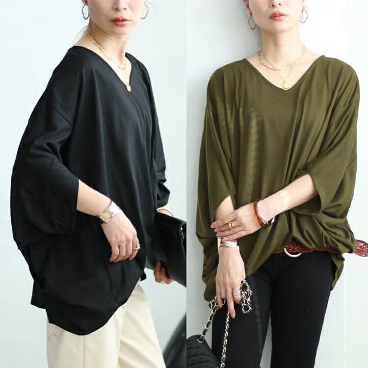 大きいサイズ レディース ワイドドルマンプルオーバー　fem-456