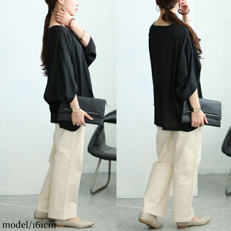 大きいサイズ レディース ワイドドルマンプルオーバー　fem-456