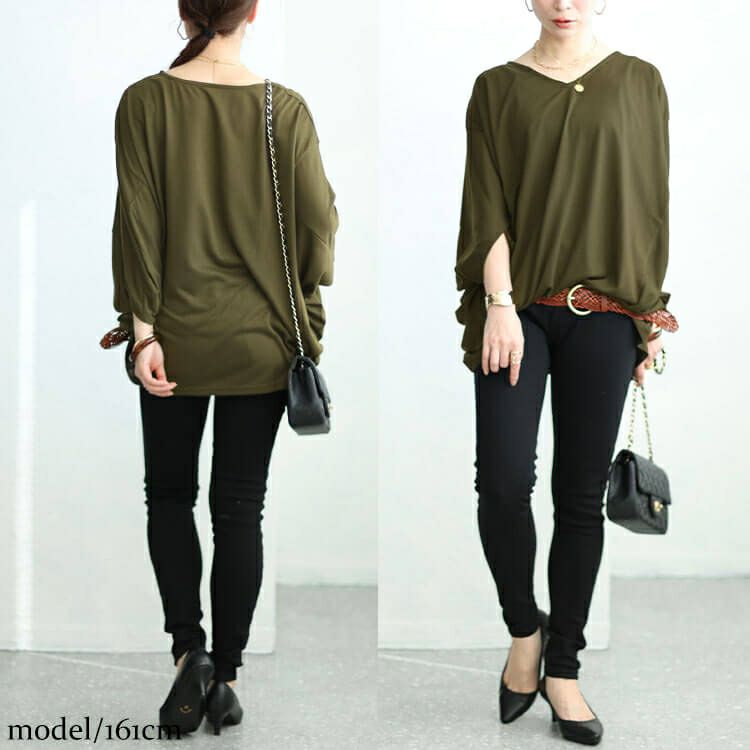 大きいサイズ レディース ワイドドルマンプルオーバー　fem-456