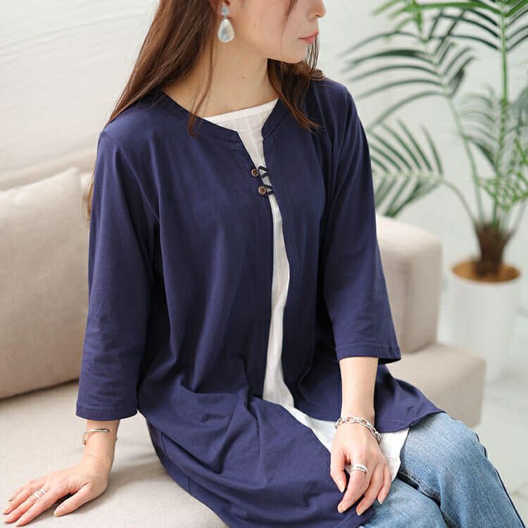 大きいサイズ レディース フェイクカーデチュニック　cpdai-658478 【メール便可】