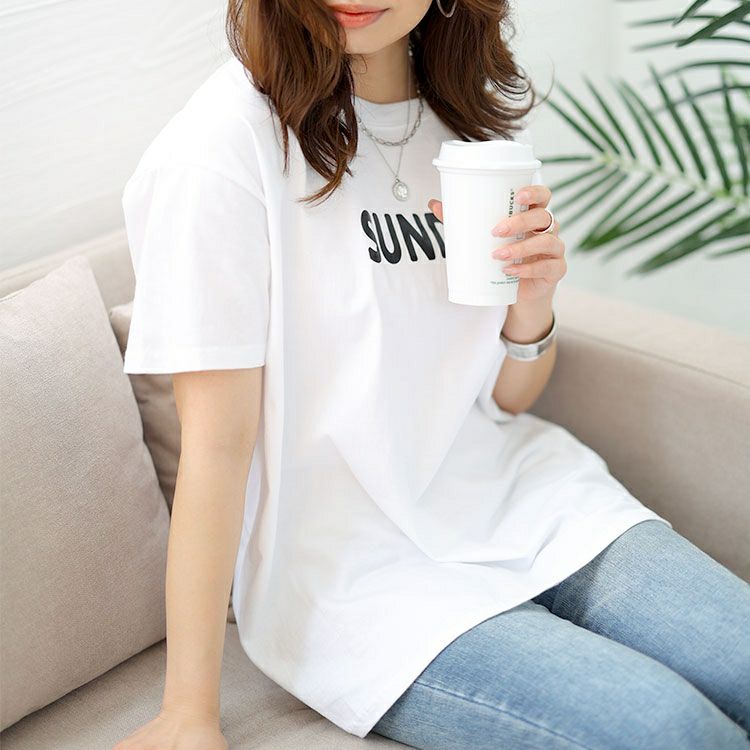 大きいサイズ レディース ロゴTシャツ　goldy-1457 【メール便可】