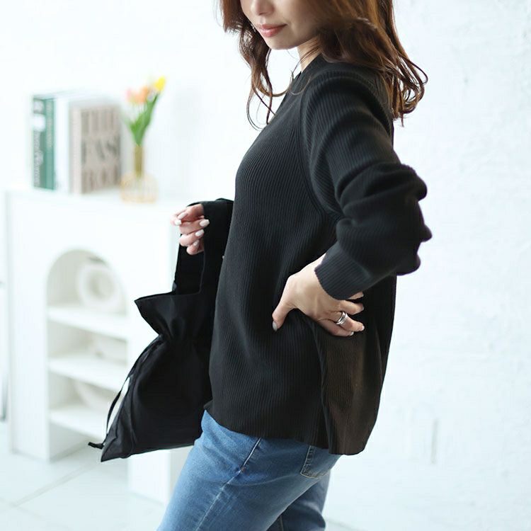 大きいサイズ レディース Vネックリブニット　sw-0606