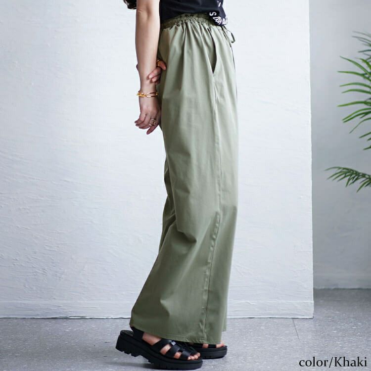 大きいサイズ レディース ハイパージャージーリラックスストレートパンツ　tkb-141564328