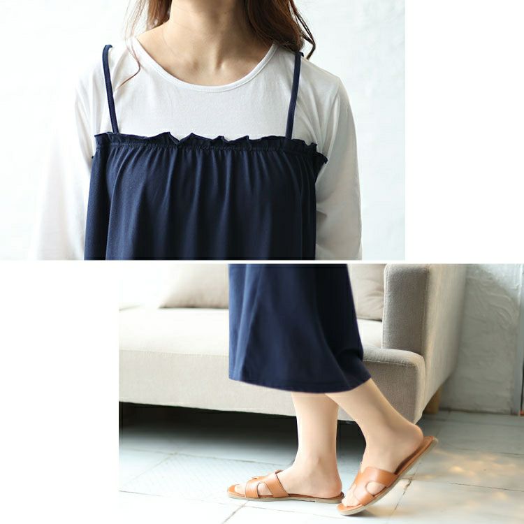 大きいサイズ レディース ミニフリルドッキングキャミワンピース　cast-5542030