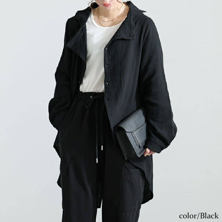 大きいサイズ レディース 楊柳コットンガーゼ変形シャツ　sw-0632