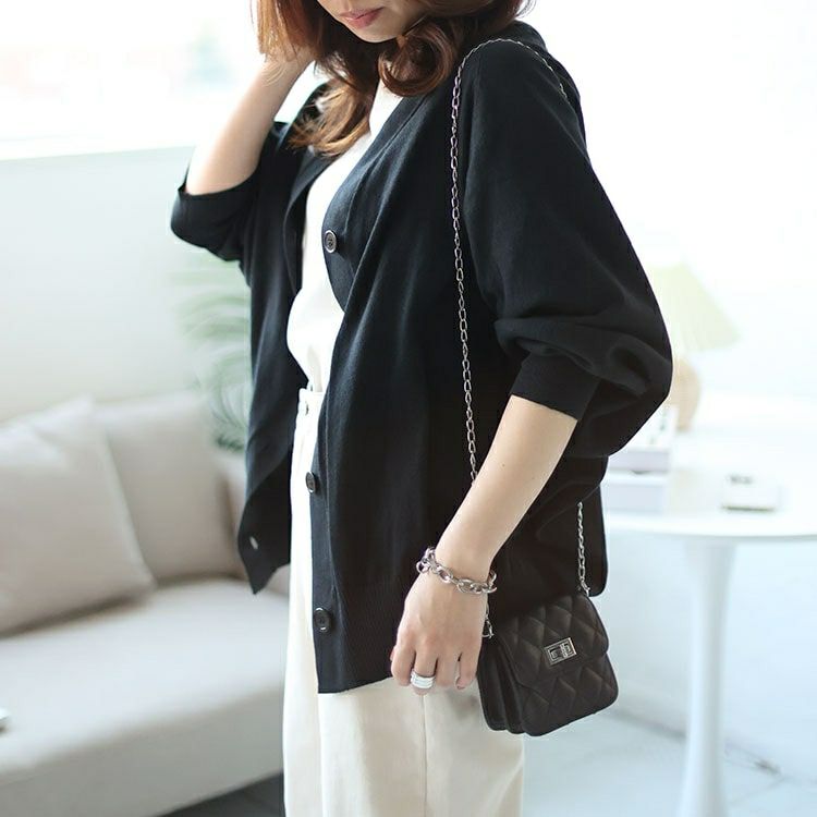 大きいサイズ レディース キーネックドルマンカーディガン　wn-0206