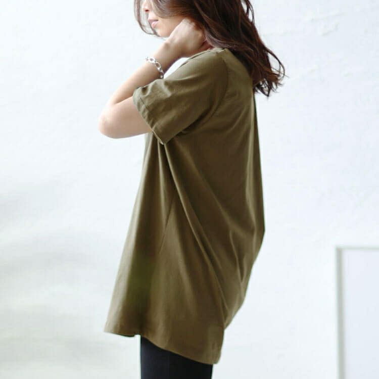 大きいサイズ レディース シャドーロゴチュニックTシャツ　cast-5544002 【メール便可】