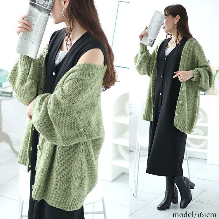 大きいサイズ レディース シルバーボタンVネックジャンパースカート　mncut-142058