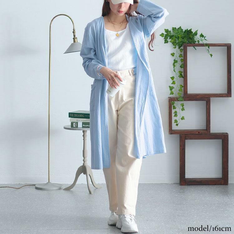 大きいサイズ レディース トッパーロングカーディガン　goldy-1452 【メール便可】 ブルー