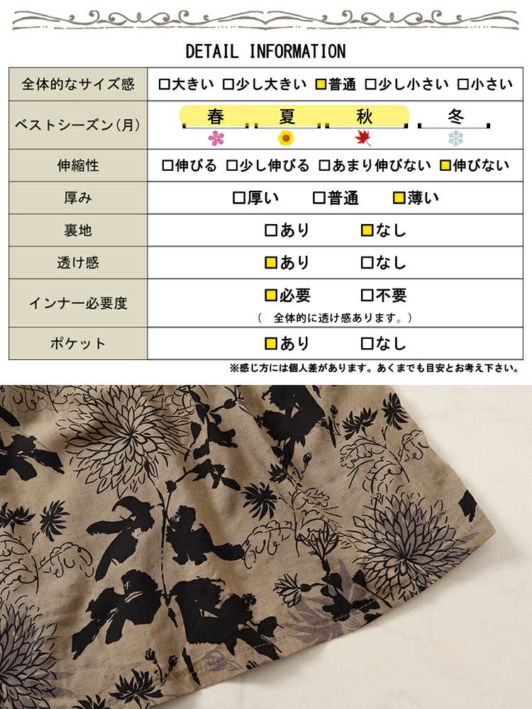 大きいサイズ レディース フラワープリントギャザーワンピース　goldy-1475 【メール便可】