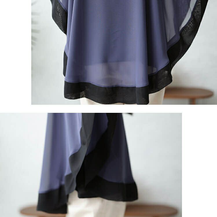 大きいサイズ レディース シフォンポンチョ風チュニック　cast-5544020 【メール便可】