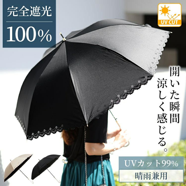 大きいサイズ レディース UV99％カットスイートフラワー58cm晴雨兼用傘　map-914053