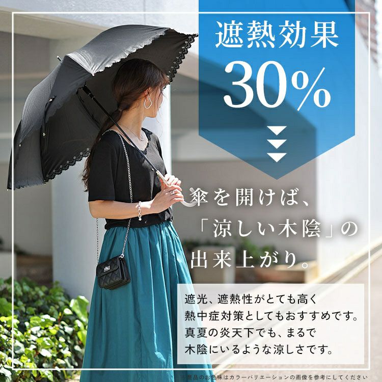 大きいサイズ レディース UV99％カットスイートフラワー58cm晴雨兼用傘　map-914053