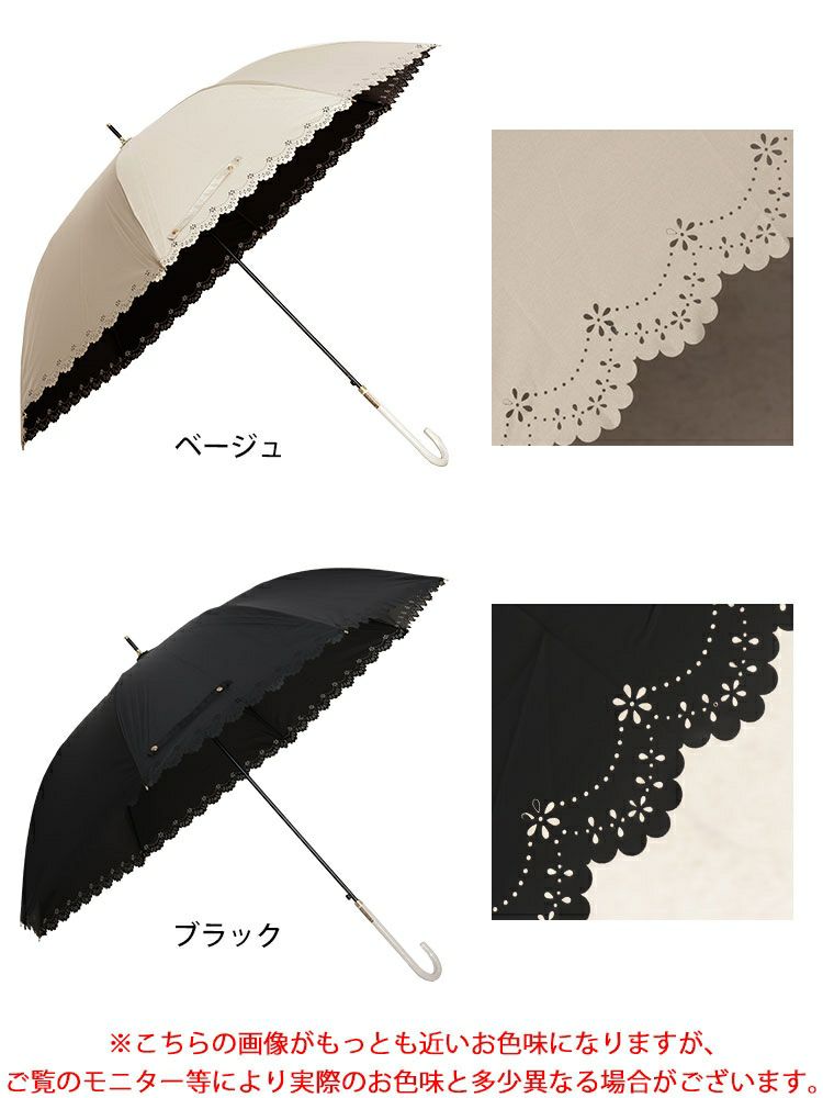 大きいサイズ レディース UV99％カットスイートフラワー58cm晴雨兼用傘　map-914053