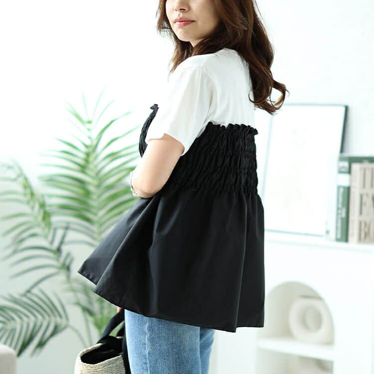 大きいサイズ レディース ビスチェドッキングシャーリングプルオーバー　plan-240051