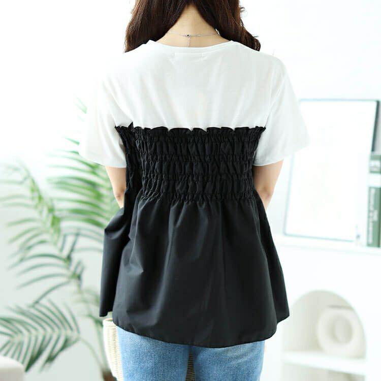 大きいサイズ レディース ビスチェドッキングシャーリングプルオーバー　plan-240051