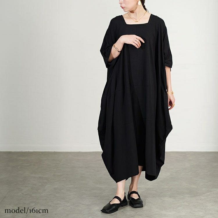 大きいサイズ レディース 接触冷感コクーンワンピース　kt-7824600