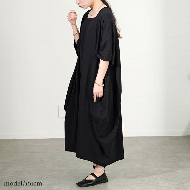 大きいサイズ レディース 接触冷感コクーンワンピース　kt-7824600