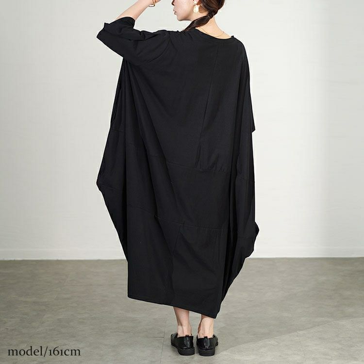 大きいサイズ レディース 接触冷感コクーンワンピース　kt-7824600