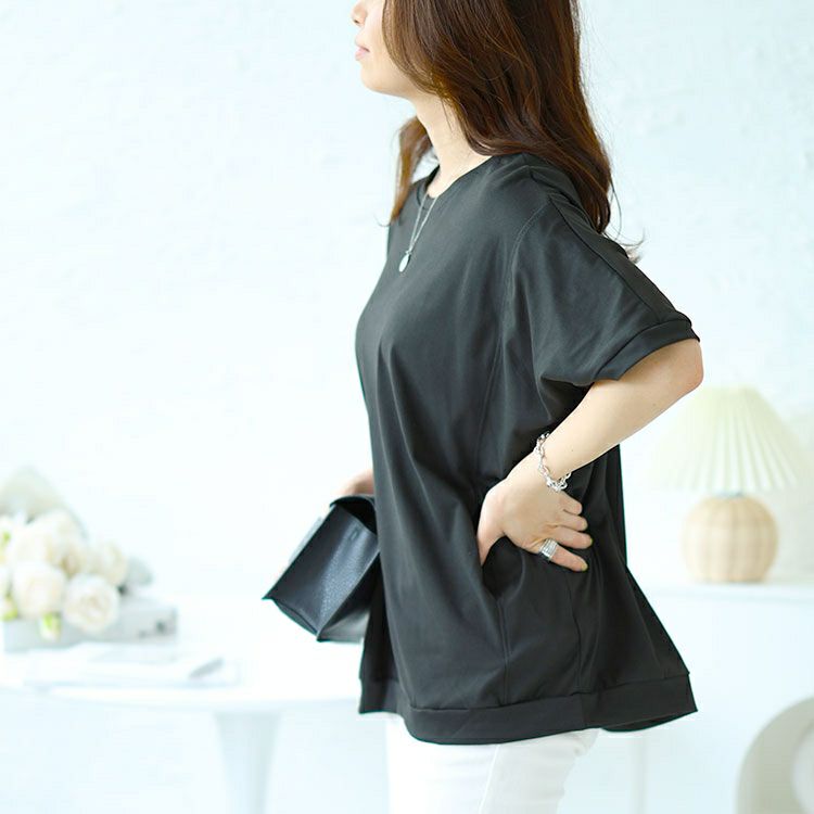 大きいサイズ レディース ストレッチドルマントップス　goldy-1481 【メール便可】