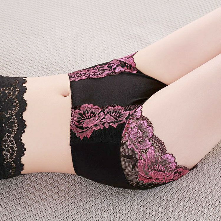 大きいサイズ レディース ハイウエストストレッチ花柄ショーツ　goldy-1485 【メール便可】