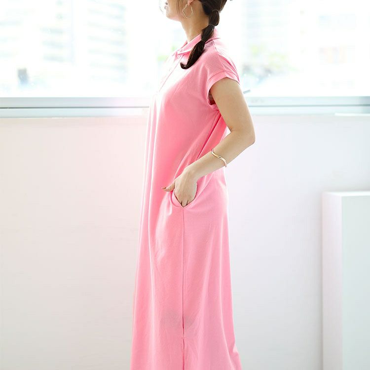 大きいサイズ レディース ポロワンピース　goldy-1484