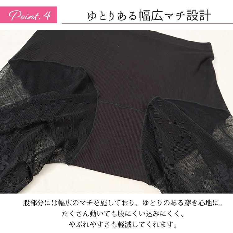 大きいサイズ レディース 股ズレ防止メッシュパンツ　goldy-1488 【メール便可】