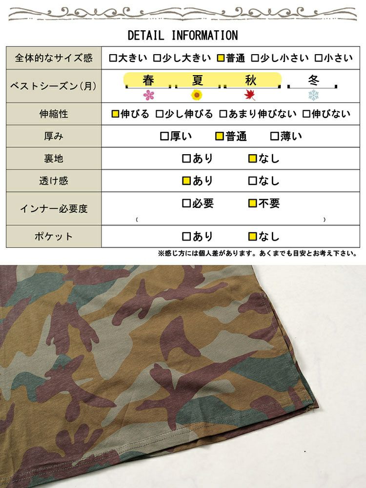 イベントセール】 大きいサイズ レディース 迷彩柄ロングワンピース