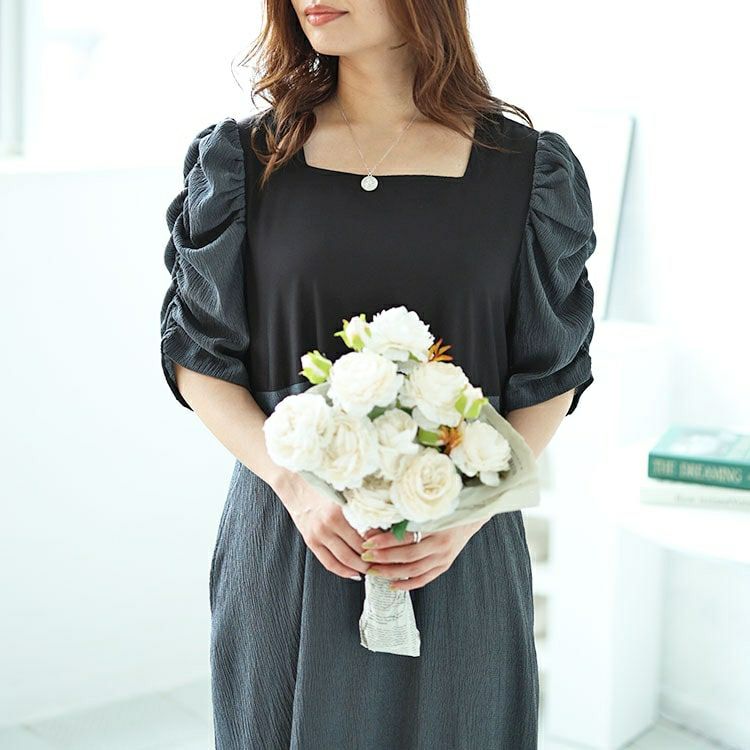 大きいサイズ レディース パワショルドッキングワンピース　maru-30014