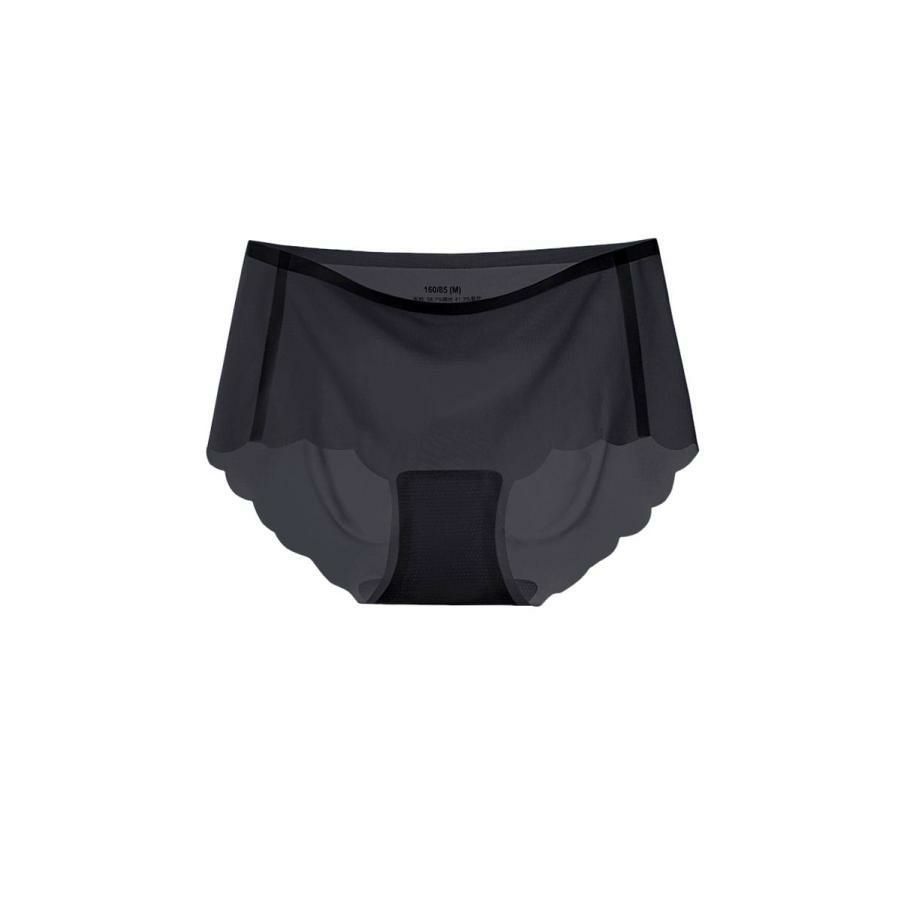 大きいサイズ レディース 接触冷感シームレスショーツ　goldy-1496 【メール便可】 ブラック
