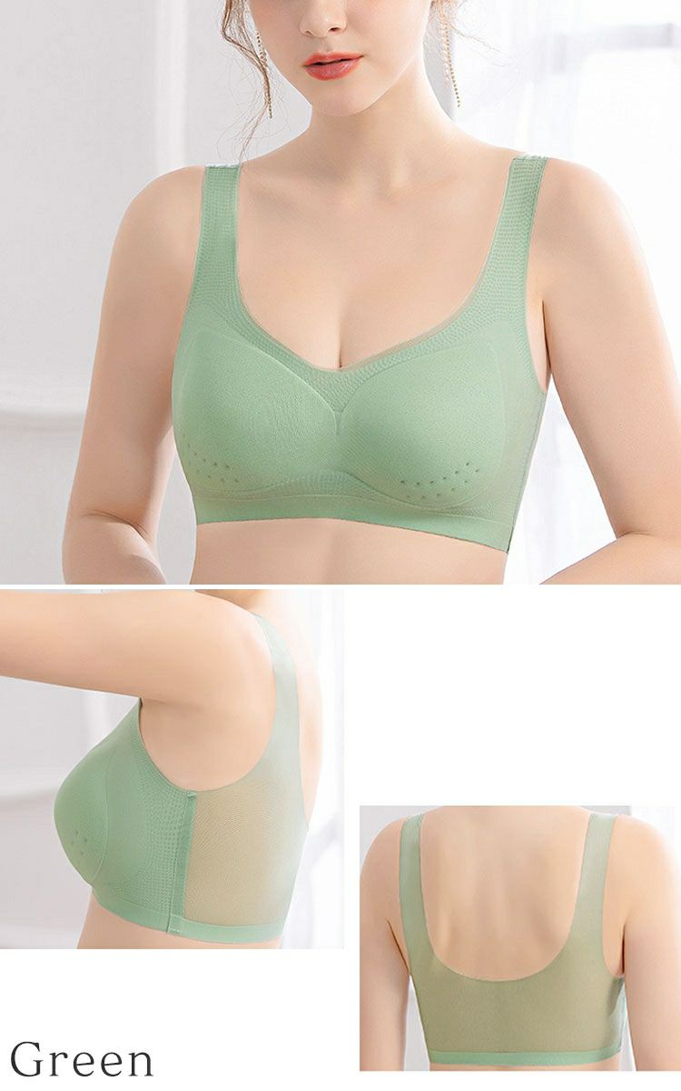 大きいサイズ レディース 極薄シームレスブラジャー　goldy-1494