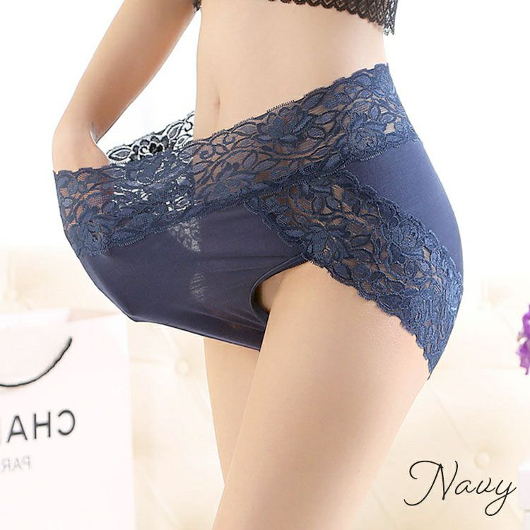 大きいサイズ レディース ストレッチ花柄レースショーツ　goldy-1487 【メール便可】